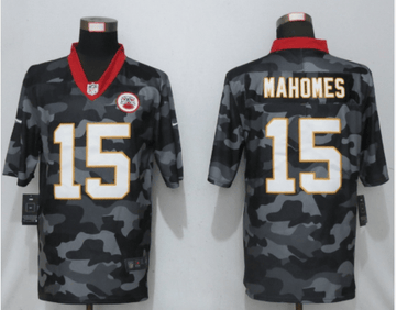 Patrick Mahomes Kansas City Chiefs camo Salute To Service jersey