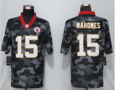 Patrick Mahomes Kansas City Chiefs camo Salute To Service jersey