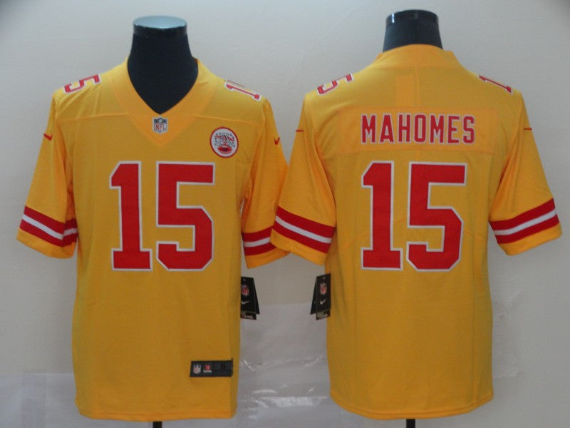 Patrick Mahomes Kansas City Chiefs gold Inverted Legend jersey