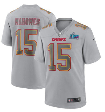 Patrick Mahomes Kansas City Chiefs gray Game jersey