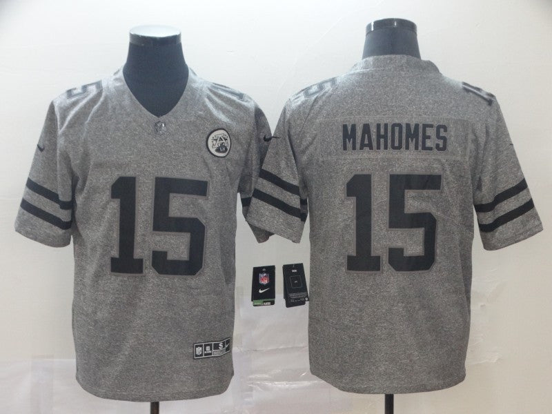 Patrick Mahomes Kansas City Chiefs grey jersey