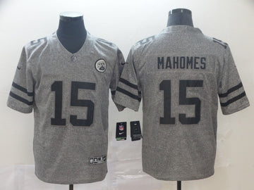 Patrick Mahomes Kansas City Chiefs grey jersey