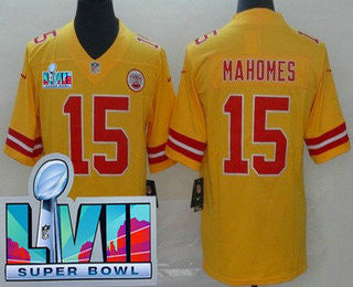 Patrick Mahomes Kansas City Chiefs yellow Vapor jersey