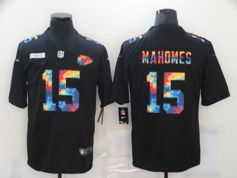 Patrick Mahomes Multi-Color Kansas City Chiefs black Vapor jersey