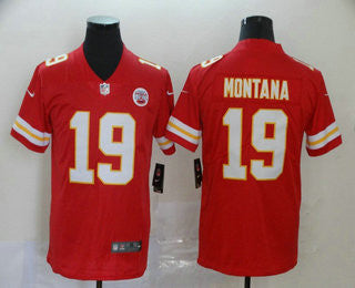 Joe Montana Kansas City Chiefs red Vapor jersey