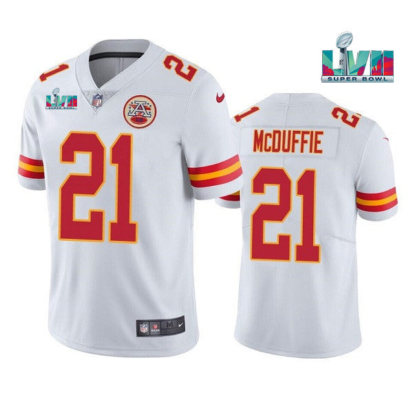 Trent McDuffie Kansas City Chiefs white Vapor jersey