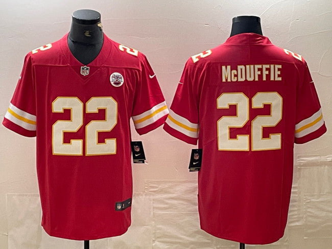 Trent McDuffie Kansas City Chiefs red Vapor jersey