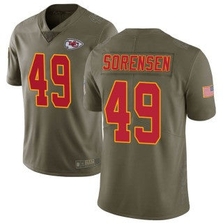 Daniel Sorensen Kansas City Chiefs green Salute To Service jersey