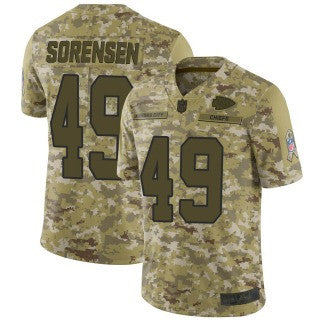 Daniel Sorensen Kansas City Chiefs camo Salute To Service jersey