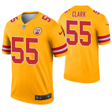 Frank Clark Kansas City Chiefs gold Inverted Legend jersey