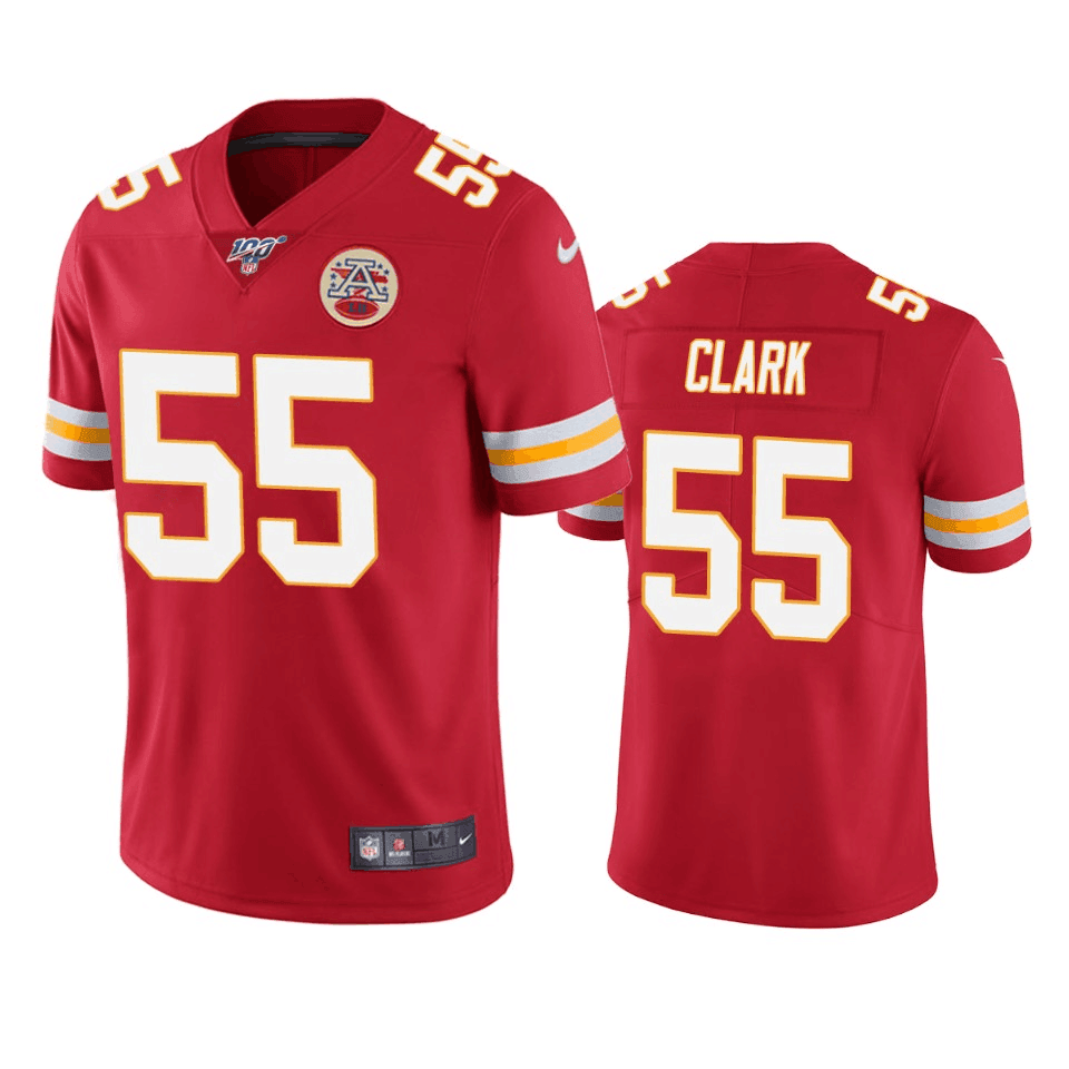 Frank Clark Kansas City Chiefs red Vapor jersey