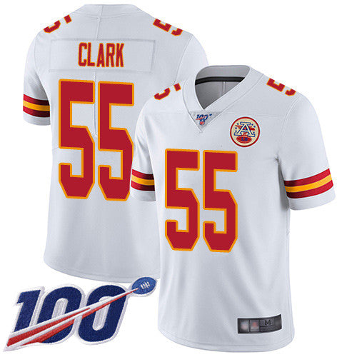 Frank Clark Kansas City Chiefs white Vapor jersey