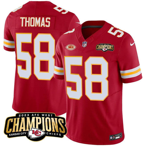 Derrick Thomas Kansas City Chiefs red Vapor jersey