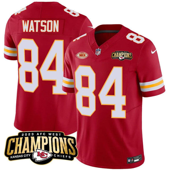 Justin Watson Kansas City Chiefs red Vapor jersey