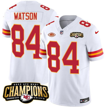 Justin Watson Kansas City Chiefs white Vapor jersey