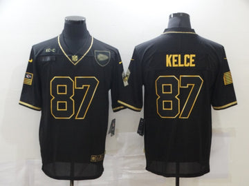 Travis Kelce Kansas City Chiefs black Salute To Service jersey