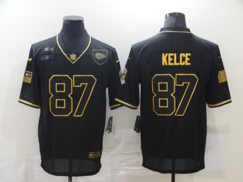 Travis Kelce Kansas City Chiefs black Salute To Service jersey
