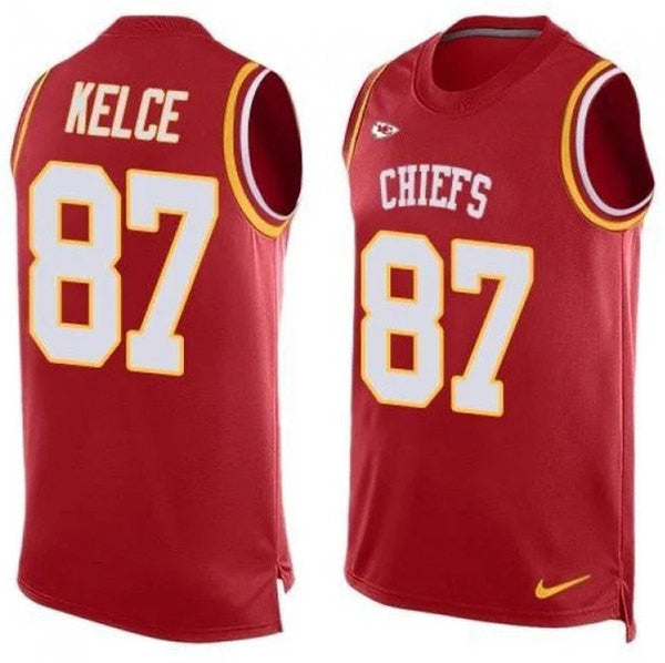 Travis Kelce Kansas City Chiefs red jersey