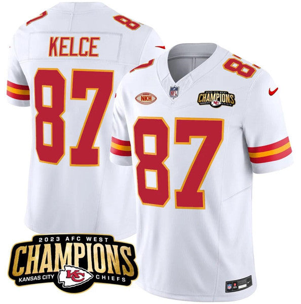 Travis Kelce Kansas City Chiefs white Vapor jersey
