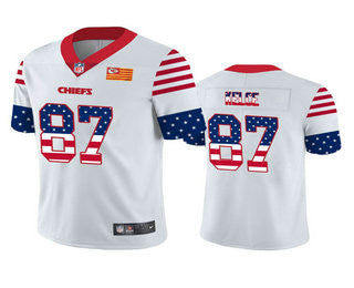 Travis Kelce Kansas City Chiefs white jersey
