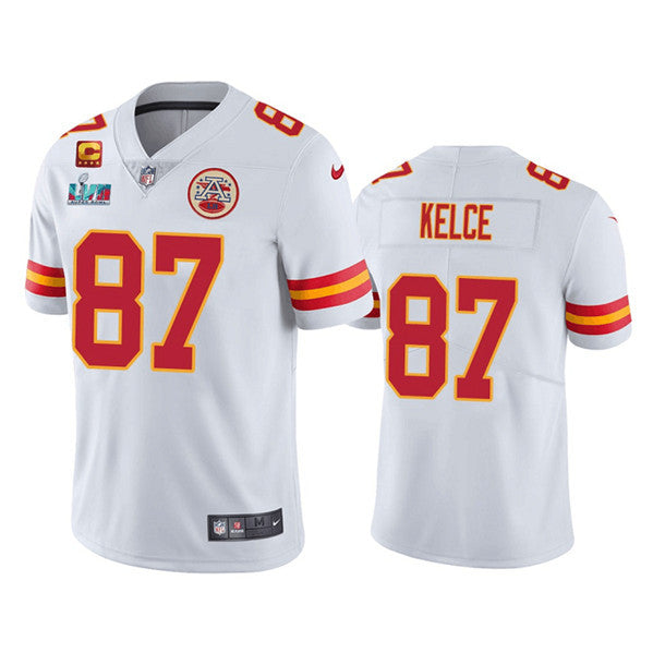 Travis Kelce Kansas City Chiefs white Vapor jersey