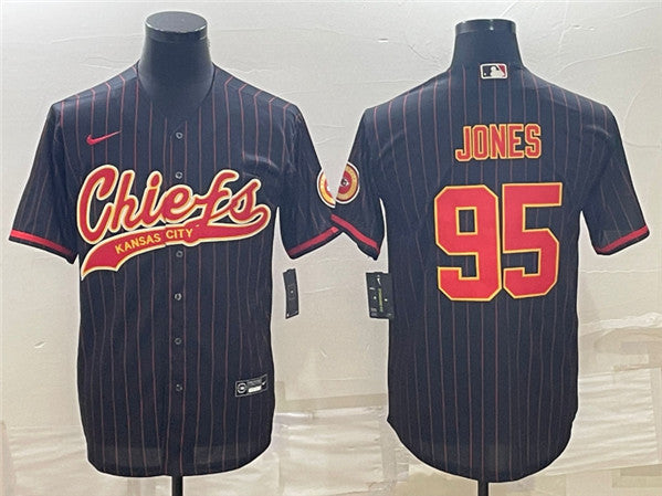 Chris Jones Kansas City Chiefs black jersey