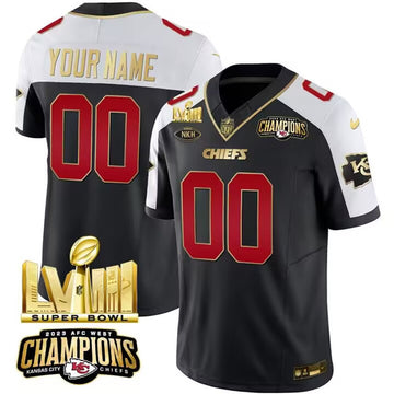 Custom Kansas City Chiefs black Vapor jersey