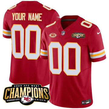 Custom Kansas City Chiefs red Vapor jersey