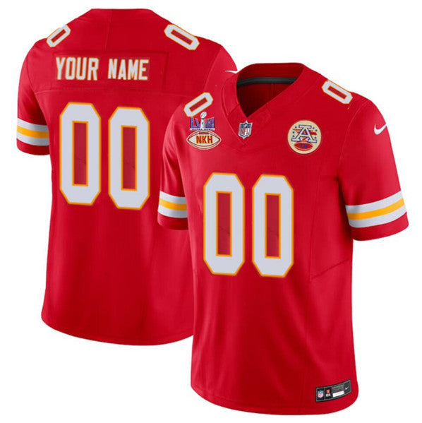 Custom Kansas City Chiefs red Vapor jersey