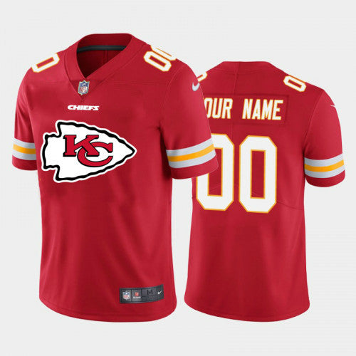 Custom Kansas City Chiefs red Limited jersey