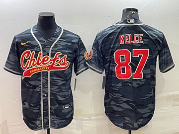 Blank Travis Kelce Kansas City Chiefs gray Camo jersey