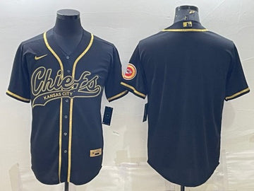 Blank Black Kansas City Chiefs gold jersey