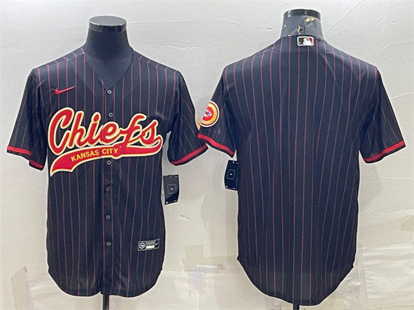 Custom Kansas City Chiefs black jersey