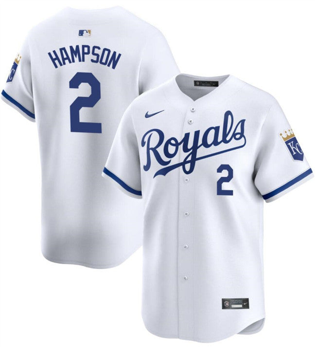 Garrett Hampson Kansas City Royals white Limited jersey