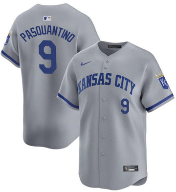 Vinnie Pasquantino Kansas City Royals gray Limited jersey