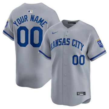Custom Kansas City Royals gray Limited jersey