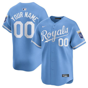 Custom Kansas City Royals blue Limited jersey