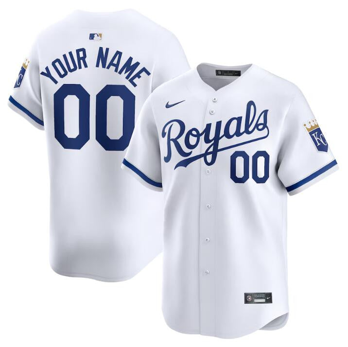 Custom Kansas City Royals white Limited jersey