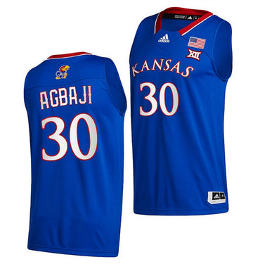 Ochai Agbaji Kansas Jayhawks royal jersey