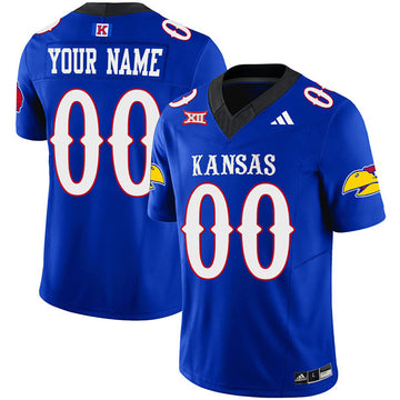 Custom Kansas Jayhawks royal Vapor jersey