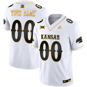 Custom Kansas Jayhawks white Limited jersey