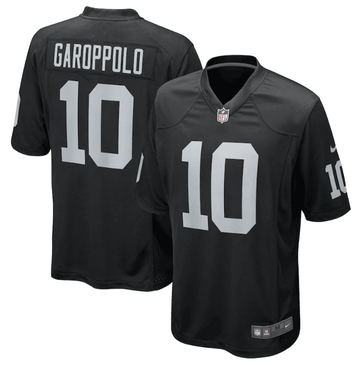 Jimmy Garoppolo Las Vegas Raiders black Game jersey