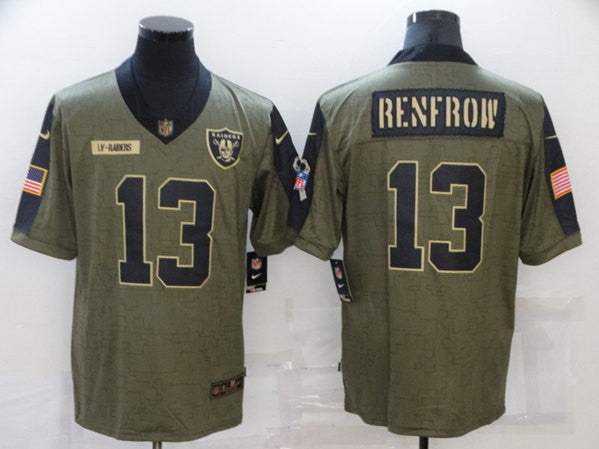 Hunter Renfrow Las Vegas Raiders olive Salute To Service jersey