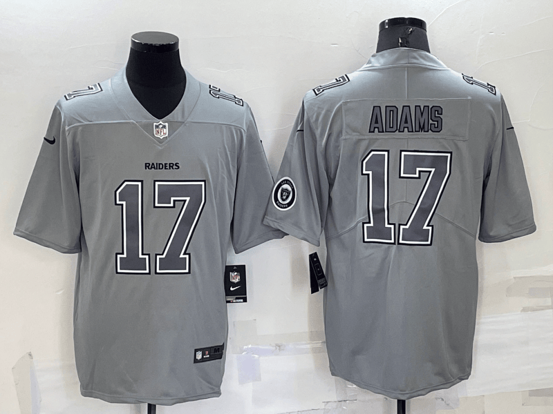 Davante Adams Logo Las Vegas Raiders grey Vapor jersey