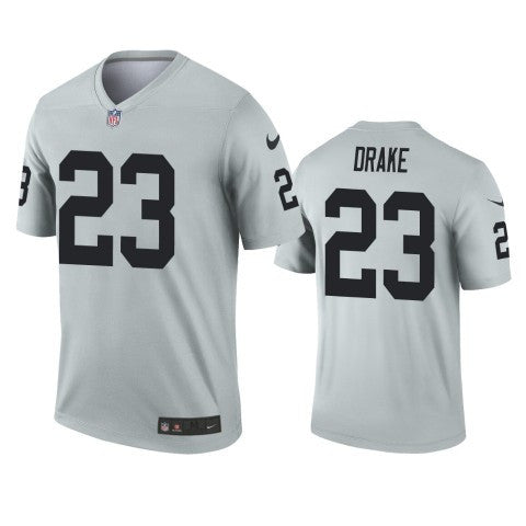 Kenyan Drake Las Vegas Raiders silver Inverted Legend jersey