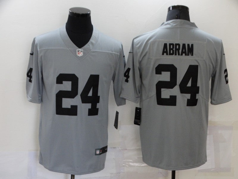 Johnathan Abram Las Vegas Raiders gray Vapor jersey