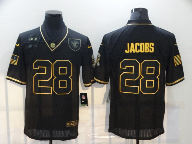 Josh Jacobs Las Vegas Raiders black Salute To Service jersey