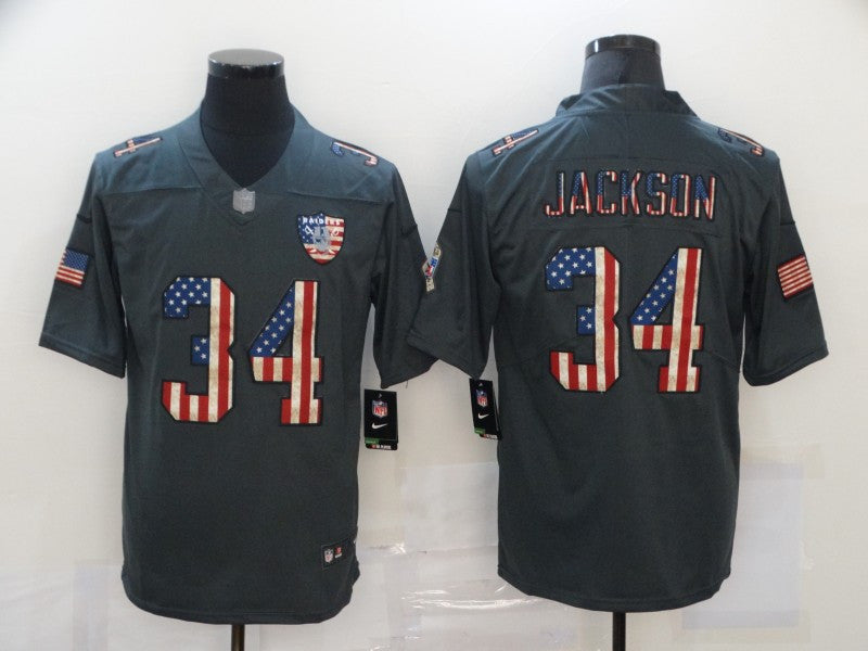 Bo Jackson Las Vegas Raiders black Salute To Service jersey