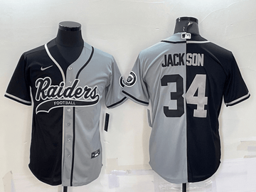 Bo Jackson Las Vegas Raiders black Split jersey