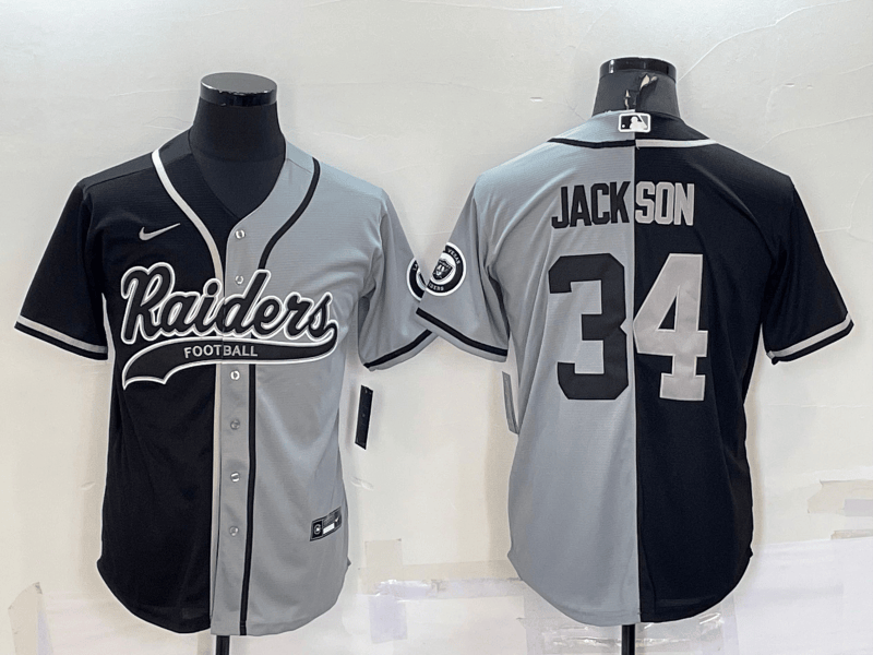 Bo Jackson Las Vegas Raiders black Split jersey